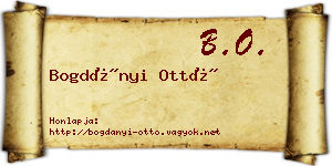 Bogdányi Ottó névjegykártya