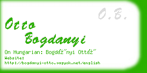 otto bogdanyi business card